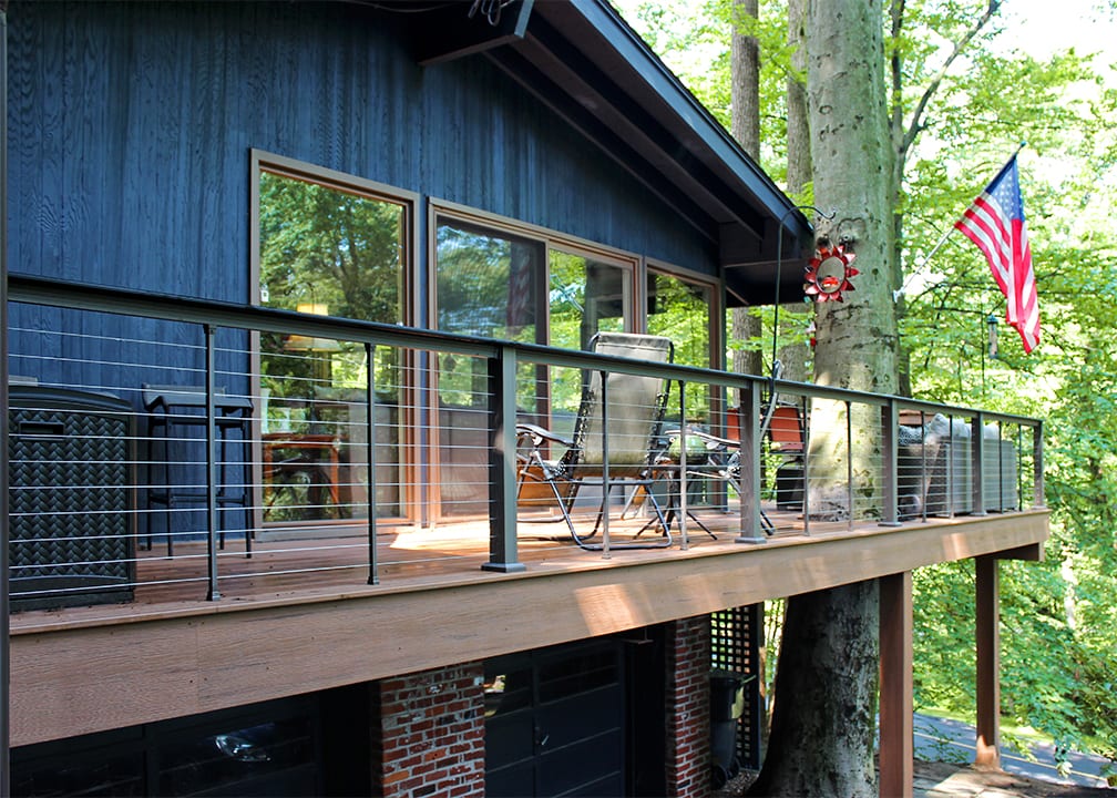 two story wrap around deck