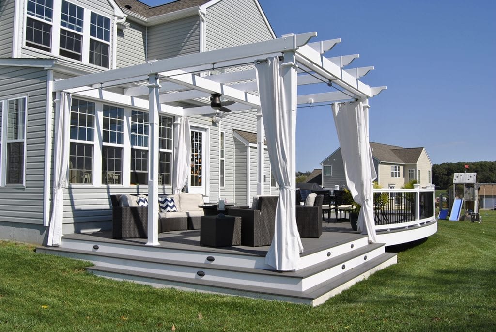 privacy pergola on deck