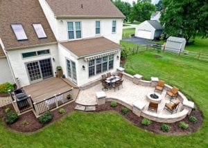 patio with hardscaping