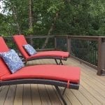 timbertech tigerwood decking area with lounge chairs