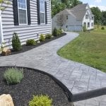 stamped concrete walkway