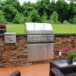 built in outdoor grill