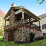 custom stone work for deck and porch