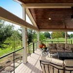 interior view of azek furnished porch