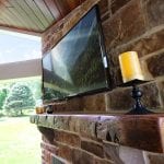 Domenick Deck with Porch Backyard barn wood mantel