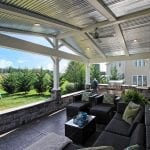 Keller - Porch and stamped concrete with aluminum ceiling