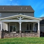 Keller - Porch with open gable and stone work