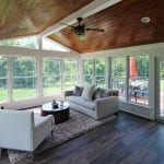 Bucci - Sunroom with synergy pine and deck