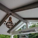 Manning - Timbertech deck and porch with barnwood and lights