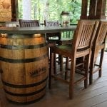 Mattice - TimberTech Porch with slate barrel Table