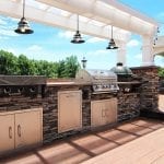 Esh - Azek deck with kitchen and green egg