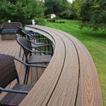 Chonko Trex deck curved bar seating overlook