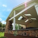 Geib - Timbertech deck and porch with stonework