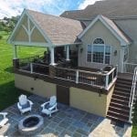 Custom TimberTech Deck / Porch / Flagstone Patio - Landenberg, PA