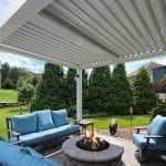 Morgan - Arcadia pergola with tv and fire pit