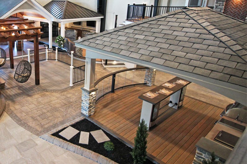 keystone custom decks inspiration center with covered patio designs