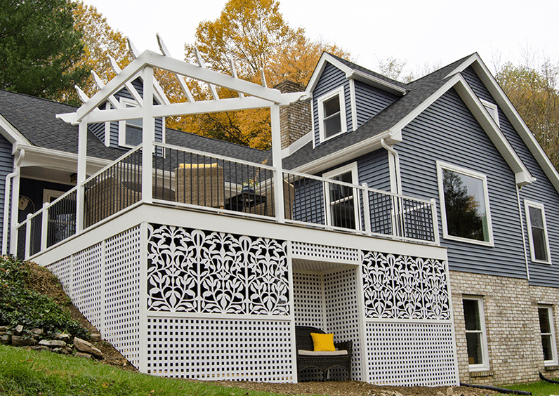 accent vinyl pergola design