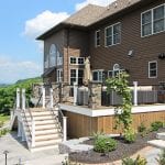 Custom Tigerwood TimberTech Deck with split staircase Leesport, PA