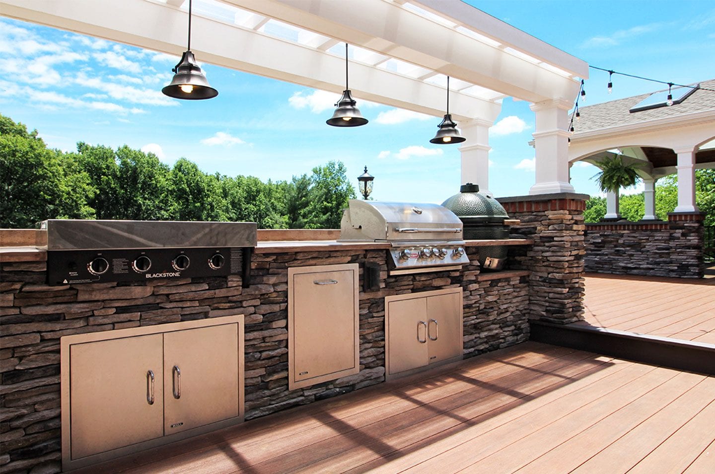 built-in grills on decks