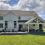 Jaszczyszyn - Trex Winchester grey deck and porch with tv wall