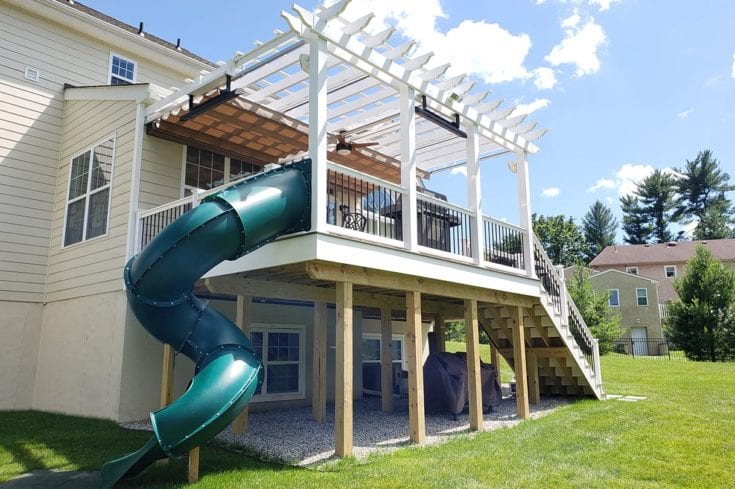 Custom Sepele TimberTech Deck / Shade Pergola – Media, PA