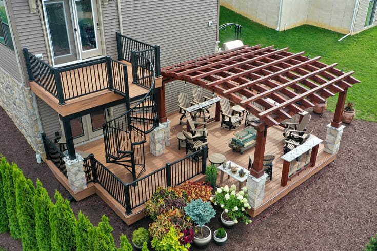 Timber Frame Pergola / Trex Deck – Lancaster, PA