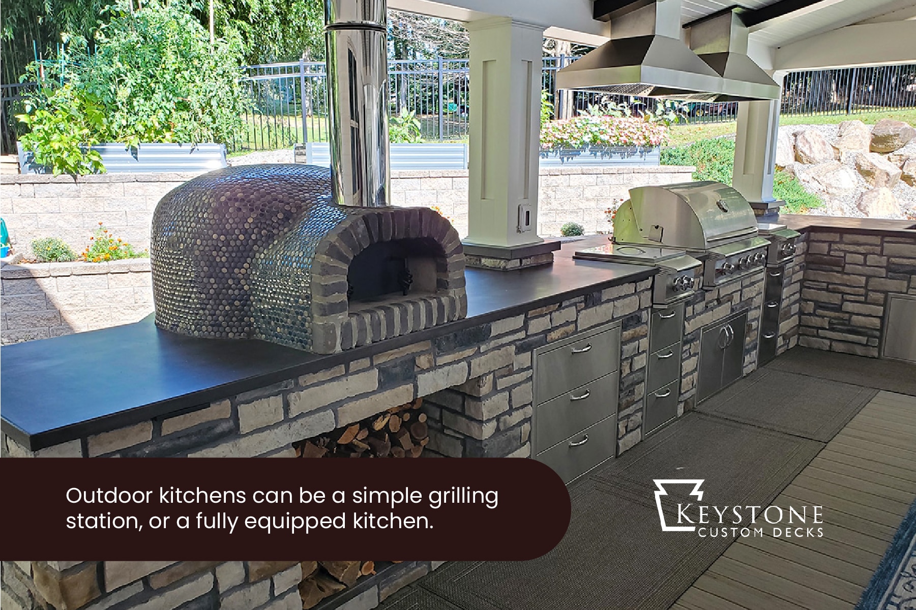 outdoor kitchen station