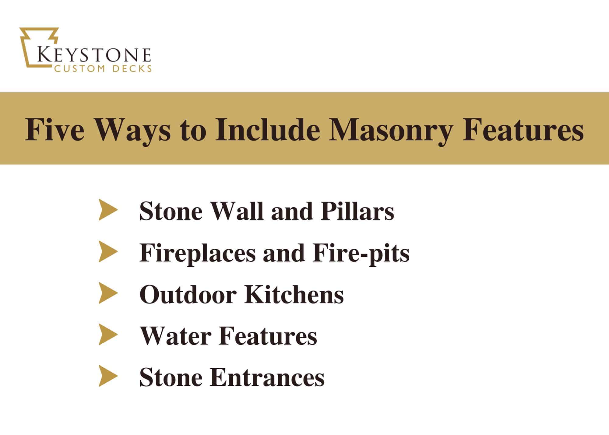 Including masonry features in your landscaping