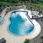 concrete pool and patio